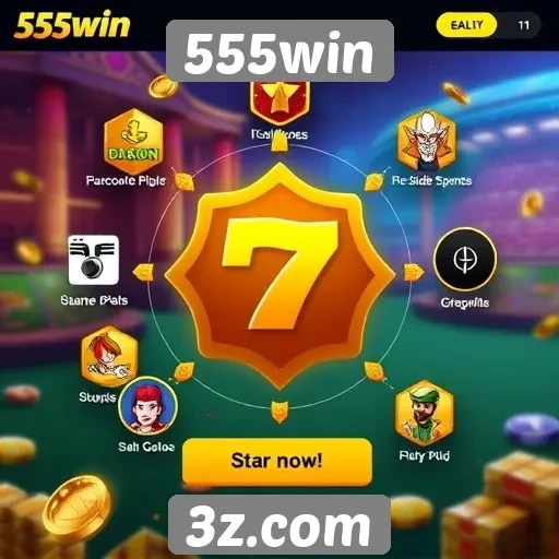 Análise das funcionalidades do site de jogos 555win